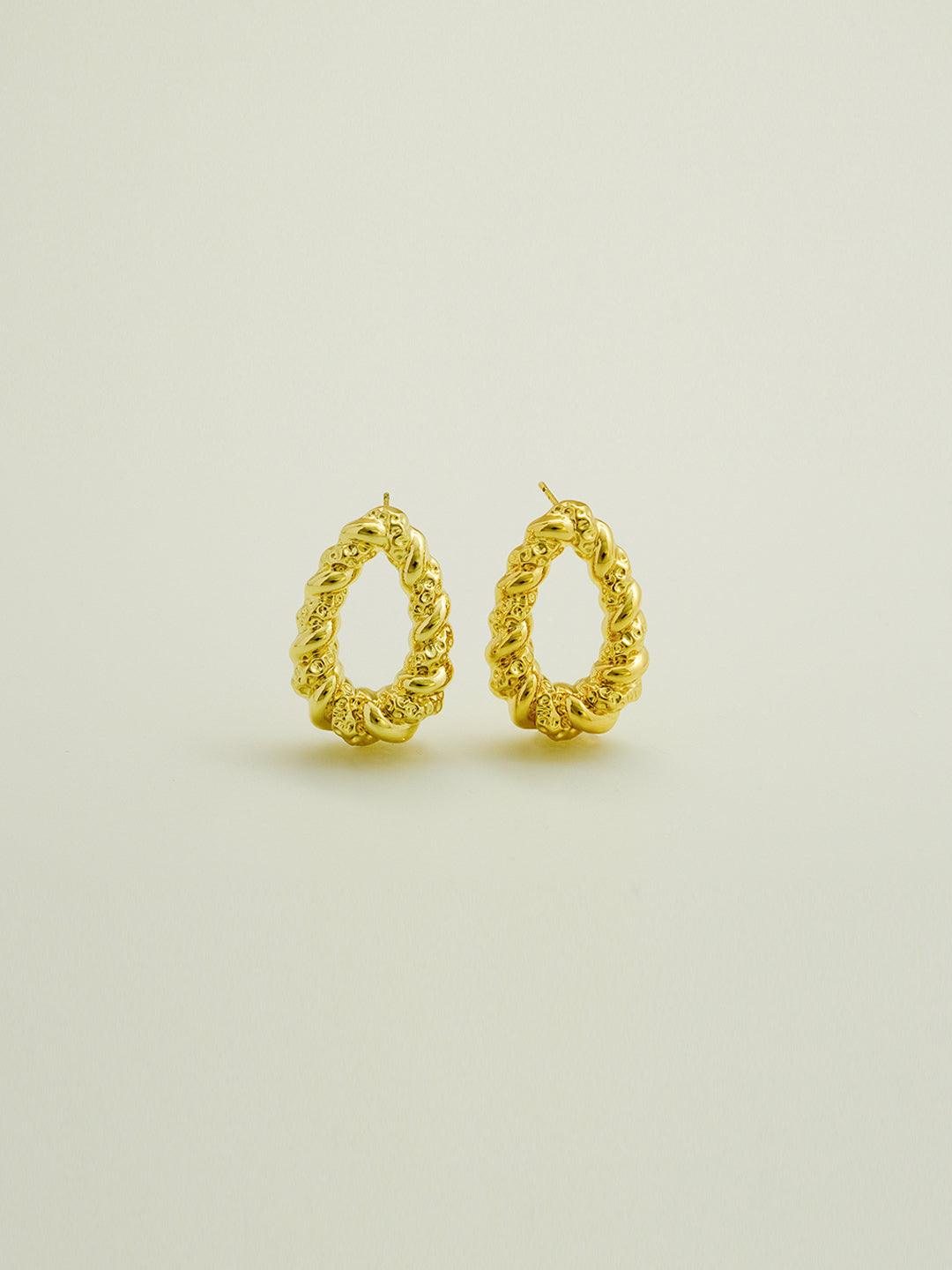 Ring pendant earrings, showing temperament - Lyra