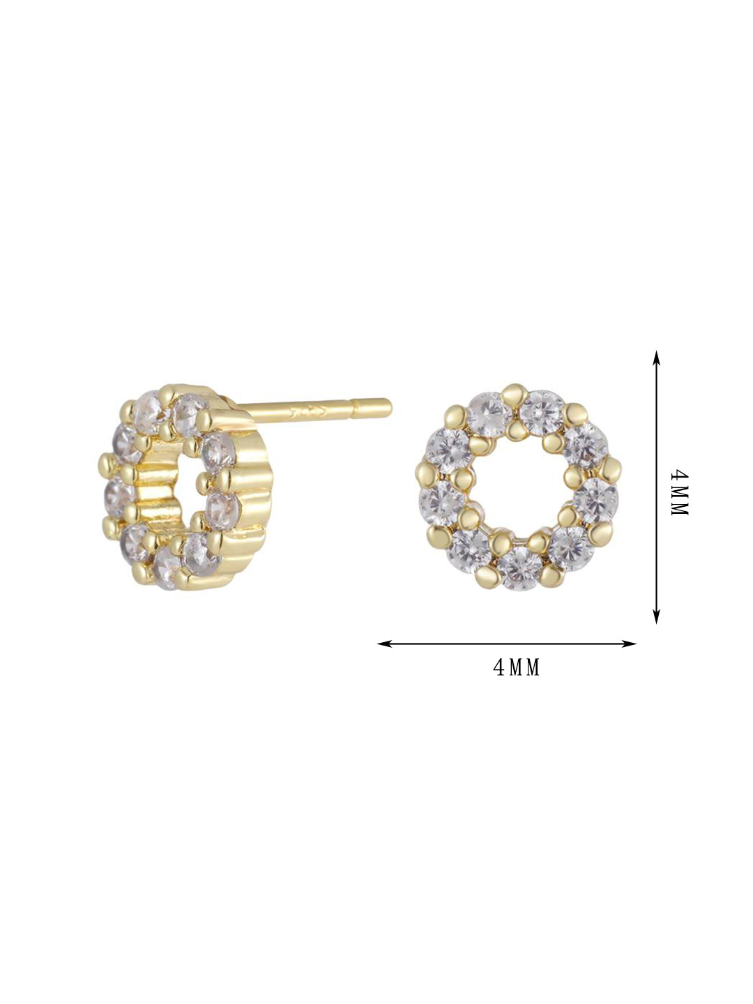 Hollow round zircon glittering high-end exquisite earrings - Lyra
