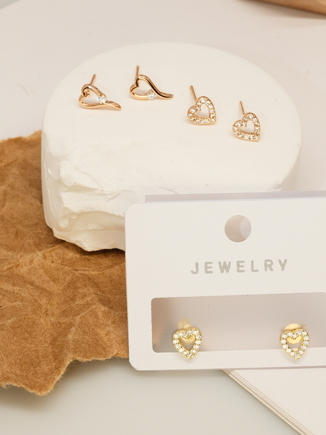 Love infinity symbol earrings, three different zircons, simple and versatile - Lyra