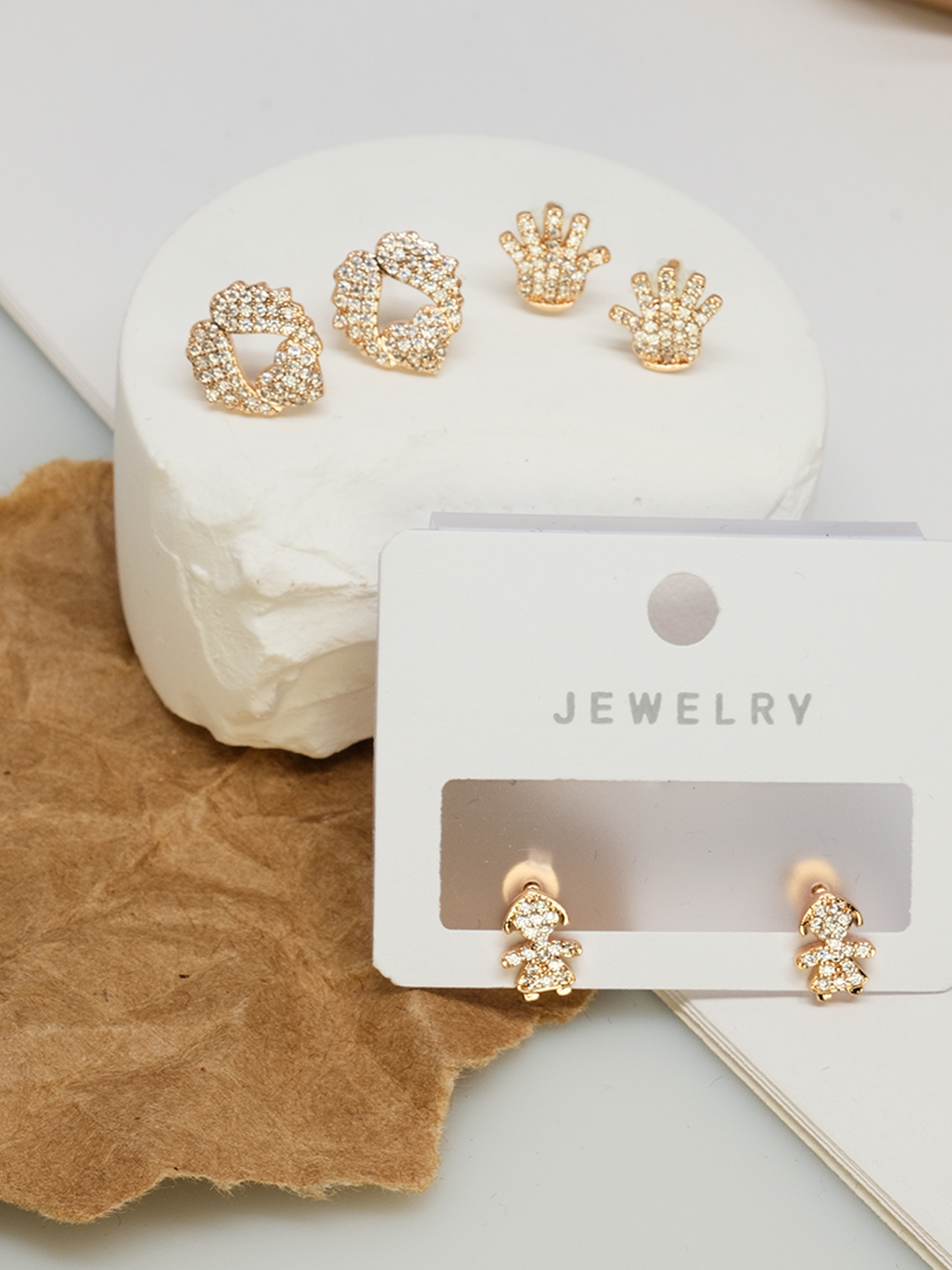 Unique Shape Zirconia Sparkling Earrings - Lyra