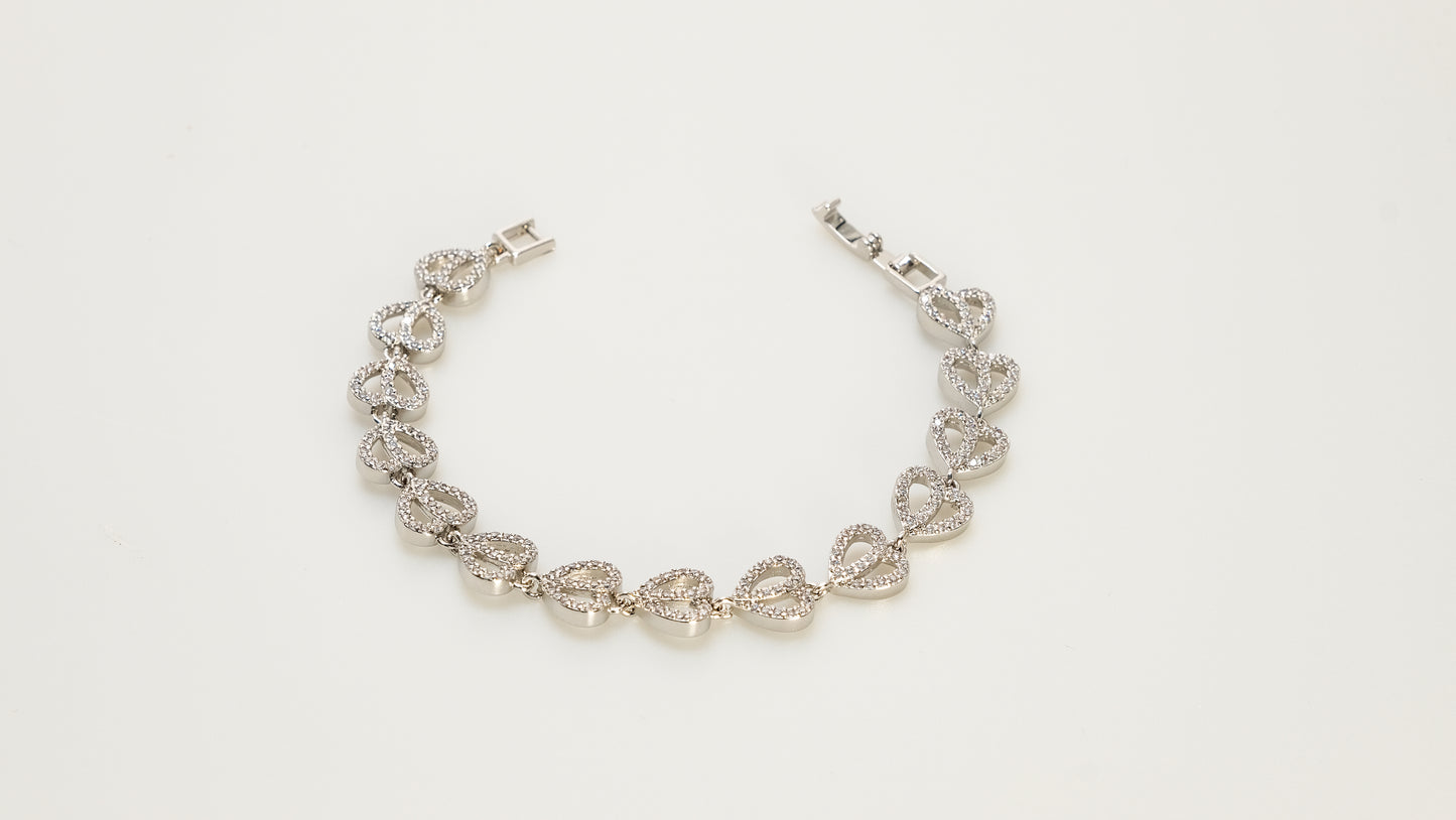 Copper plated 14k gold bracelet wholesale, unique design inlaid with irregular zircon, embellish your fashion gift essential - Lyra