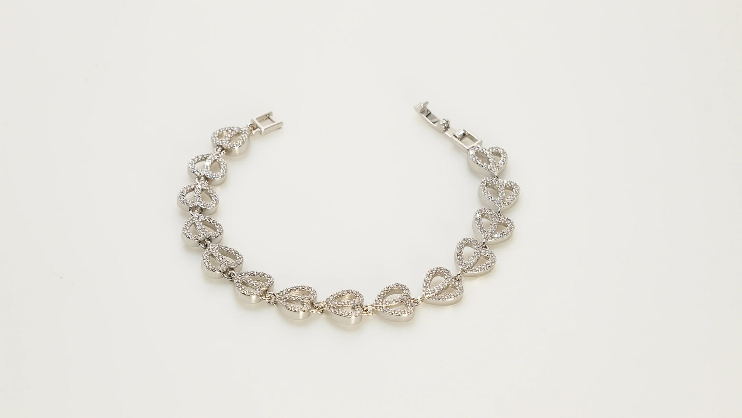 Copper plated 14k gold bracelet wholesale, unique design inlaid with irregular zircon, embellish your fashion gift essential - Lyra