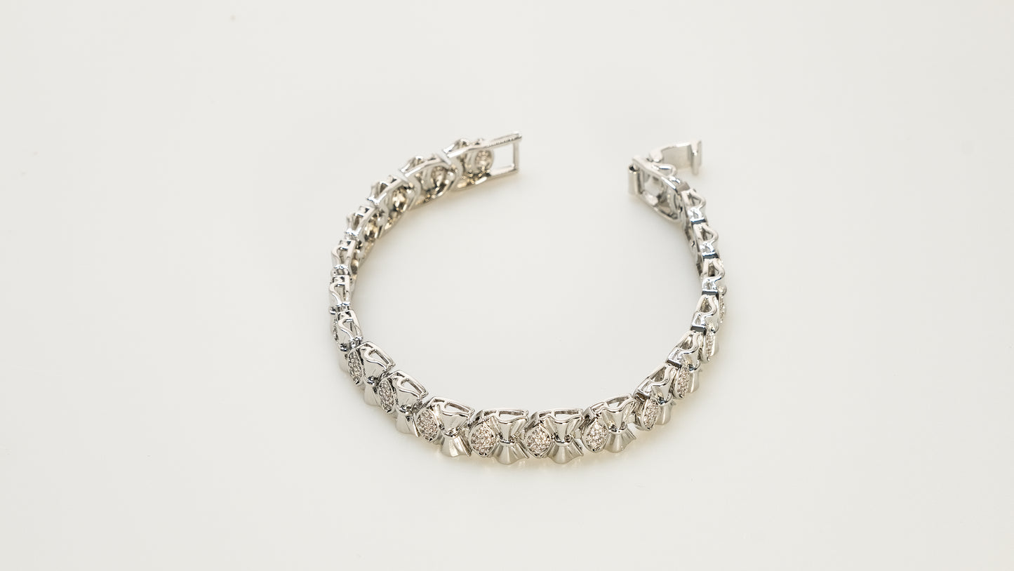 Copper plated 14k gold bracelet wholesale, unique design inlaid with irregular zircon, a must-have for fashionable gifts - Lyra