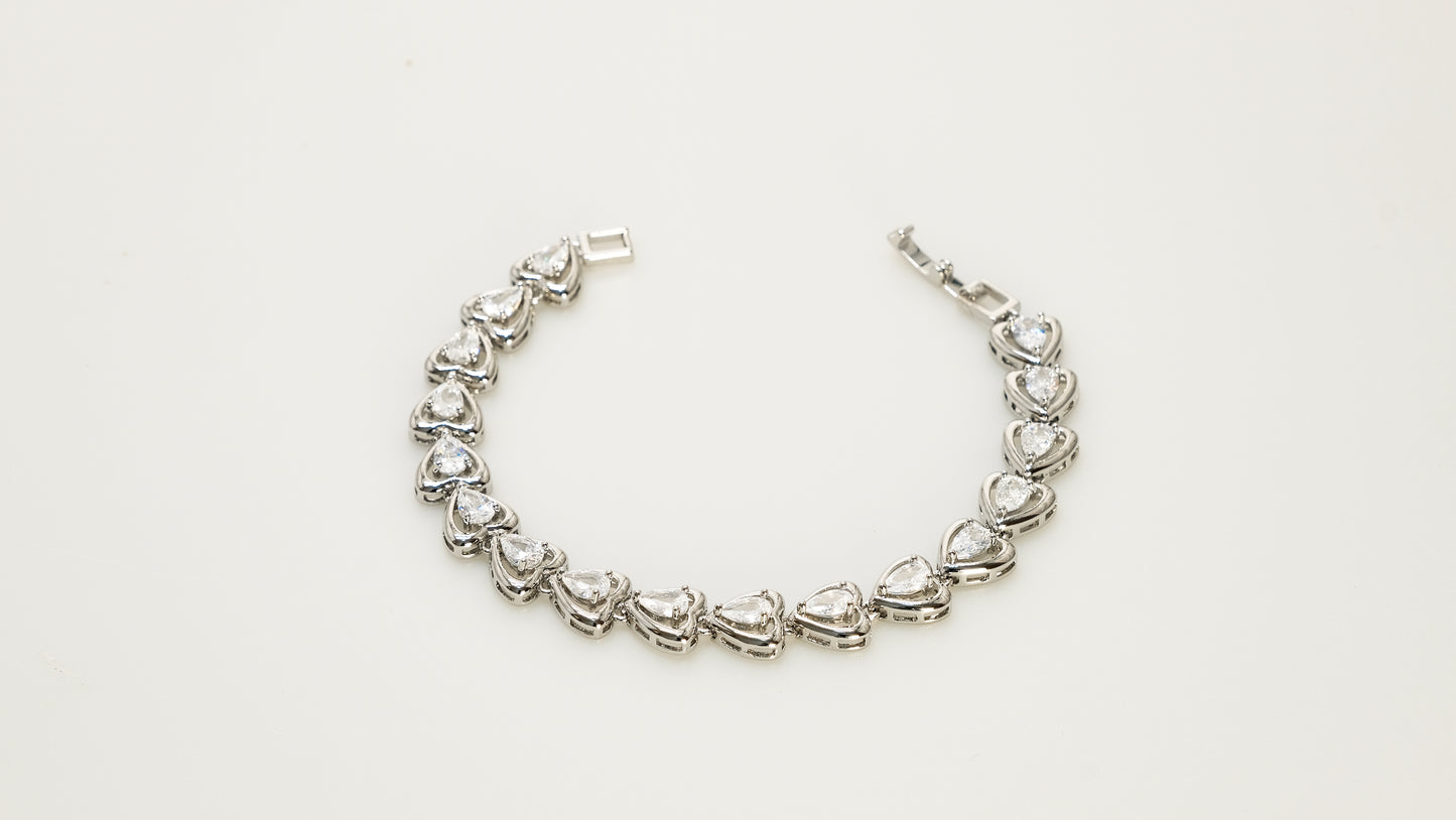 Copper plated 14k gold bracelet wholesale, unique design inlaid with irregular zircon, a must-have for fashionable gifts - Lyra