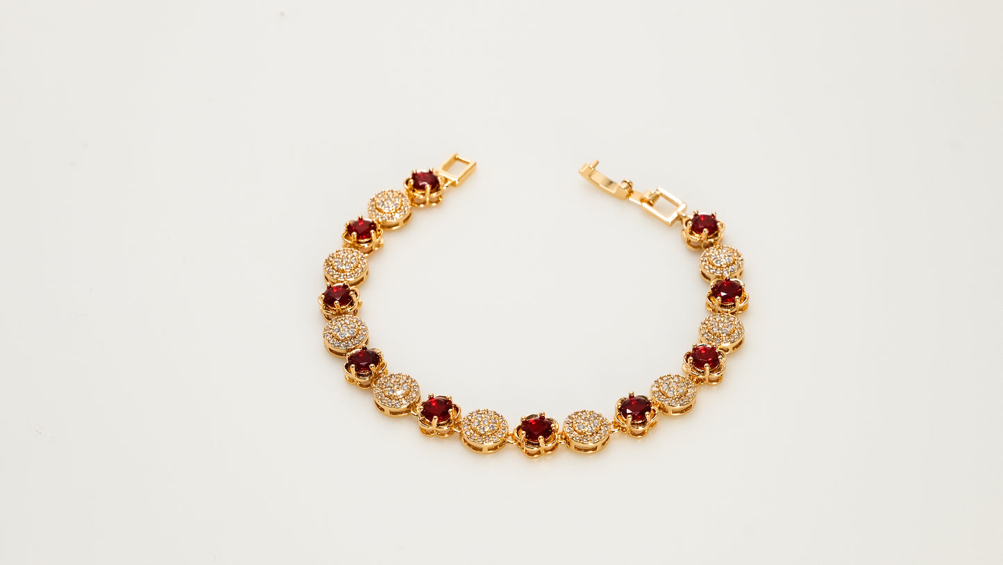 bracelet wholesale, copper plated 14k gold inlaid with irregular geometric zircon, fashionable gifts - Lyra