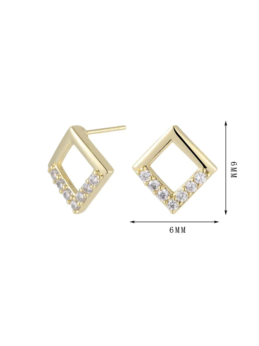 Triangle earrings, diamond earrings, three styles of fashionable earrings, order - Lyra
