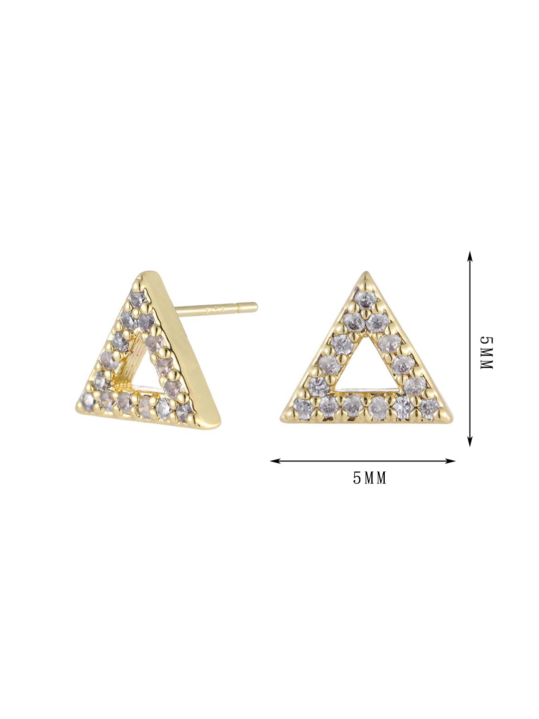 Triangle earrings, diamond earrings, three styles of fashionable earrings, order - Lyra