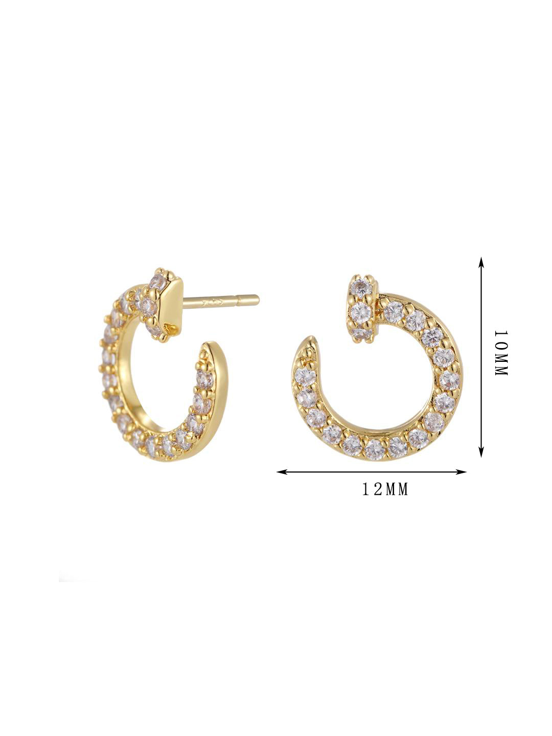 Snowflake hoop, long earrings, inlaid with zircon, fashionable and shining set - Lyra