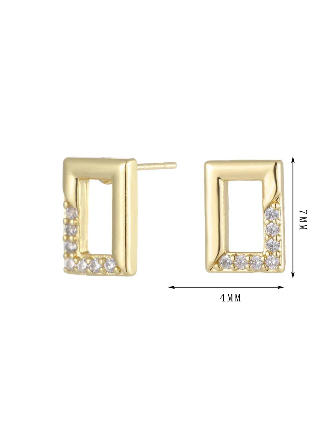 Triangle earrings, diamond earrings, three styles of fashionable earrings, order - Lyra