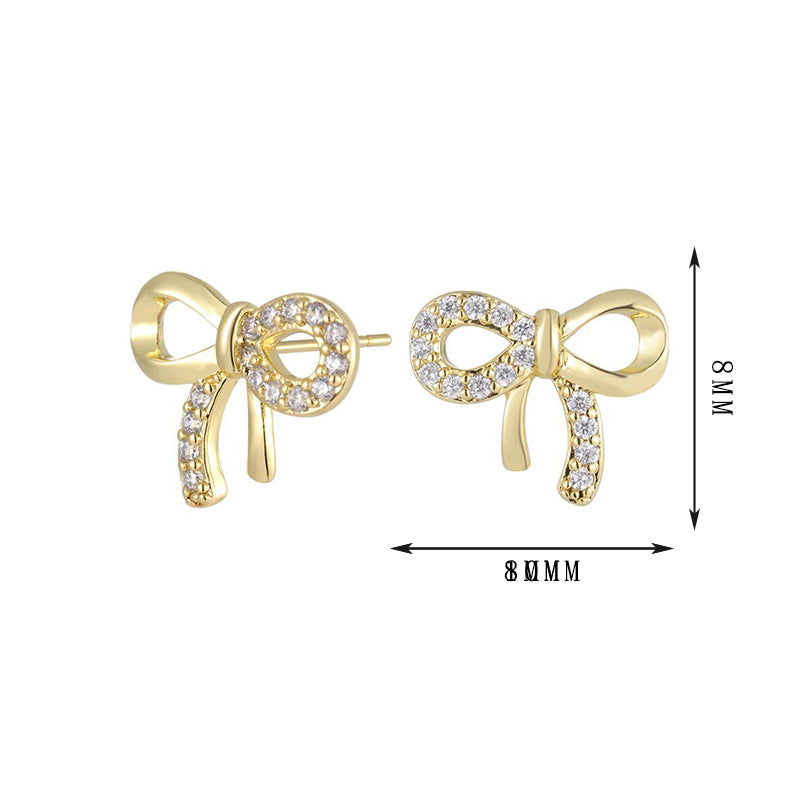 Bow-shaped earrings, exquisite and compact, versatile and fashionable - Lyra