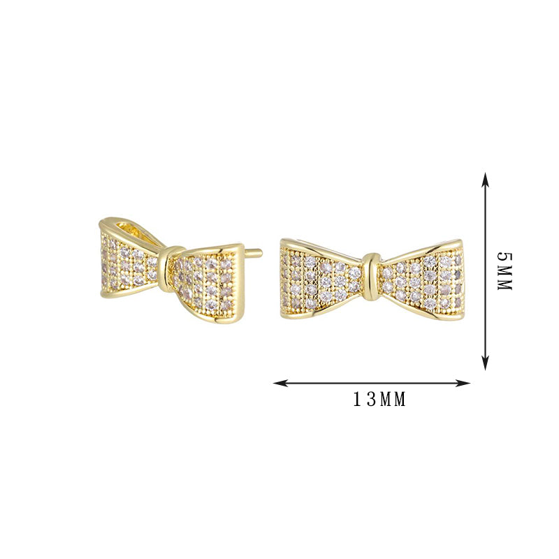 Bow-shaped earrings, exquisite and compact, versatile and fashionable - Lyra