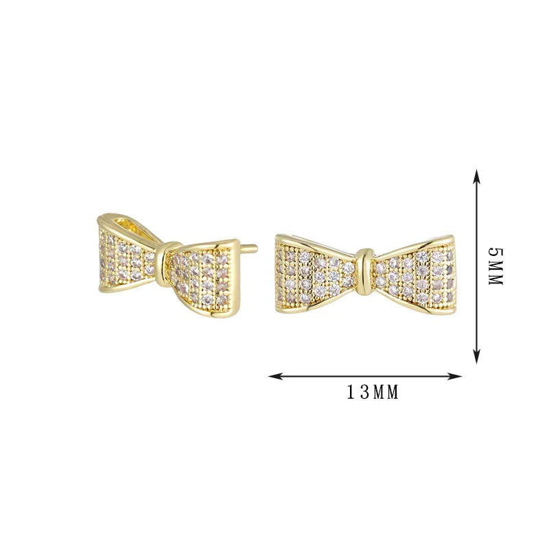 Bow-shaped earrings, exquisite and compact, versatile and fashionable - Lyra