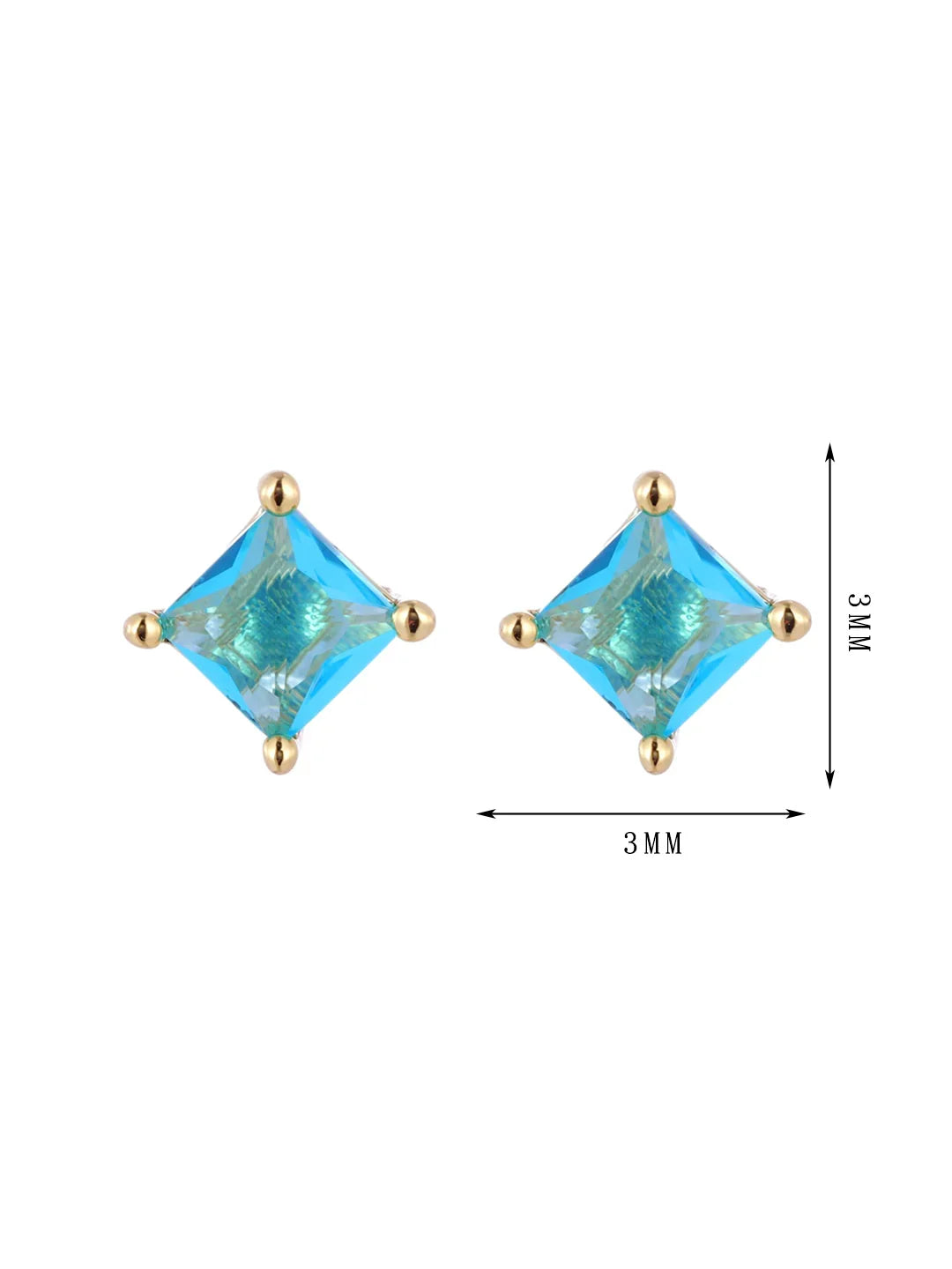 Wholesale Single zircon 14k gold earrings, simple style suitable for long-term wear - Lyra