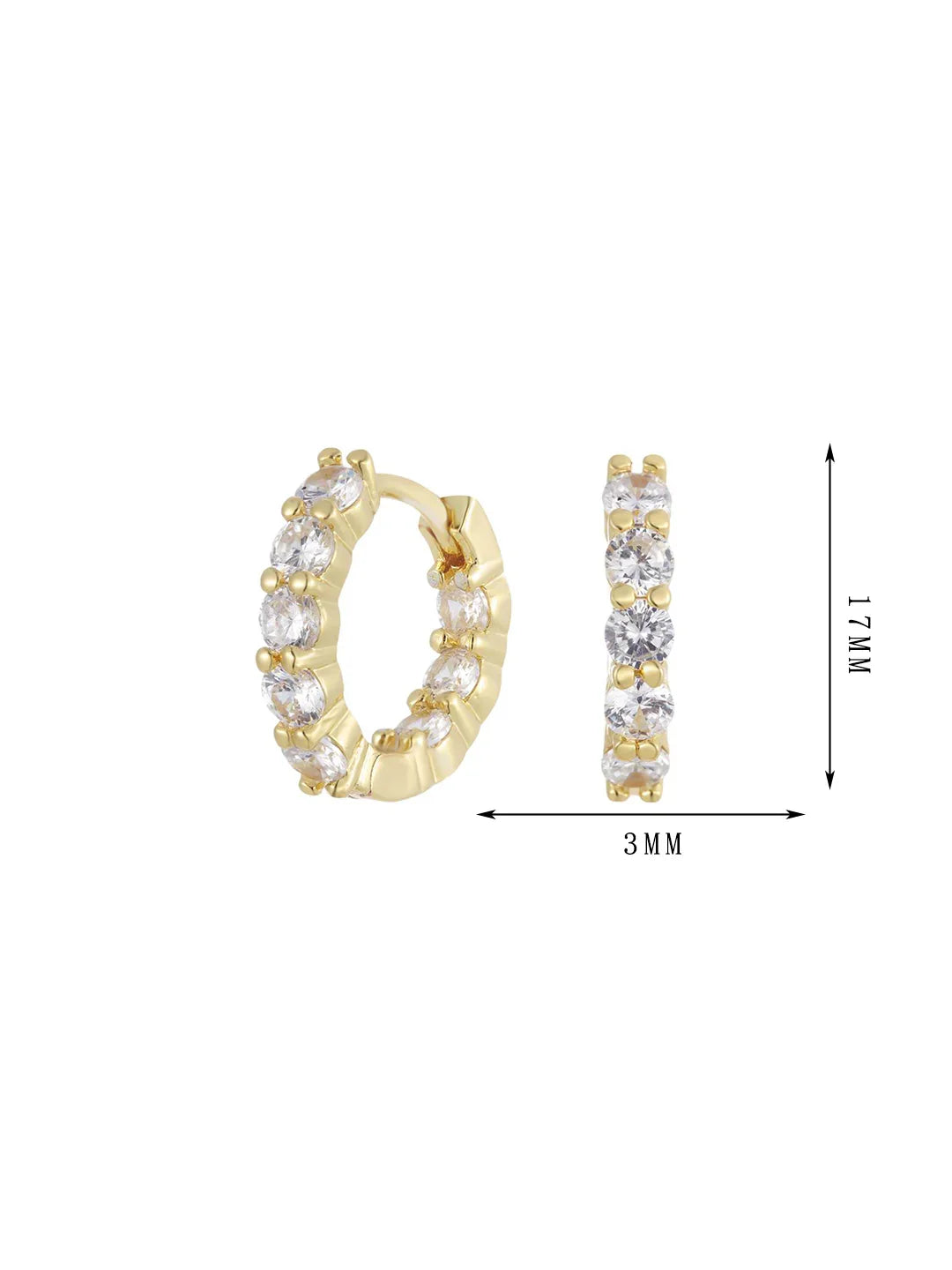 Earring jewelry zircon inlaid ring set 9 - Lyra