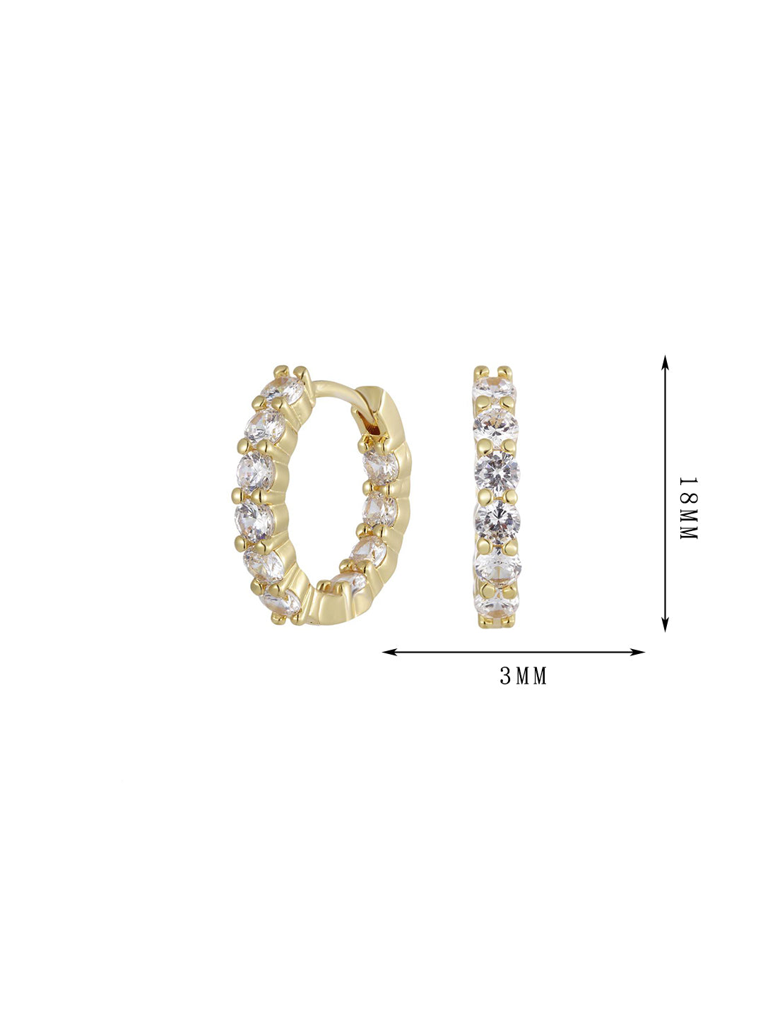 Earring jewelry zircon inlaid ring set 9 - Lyra