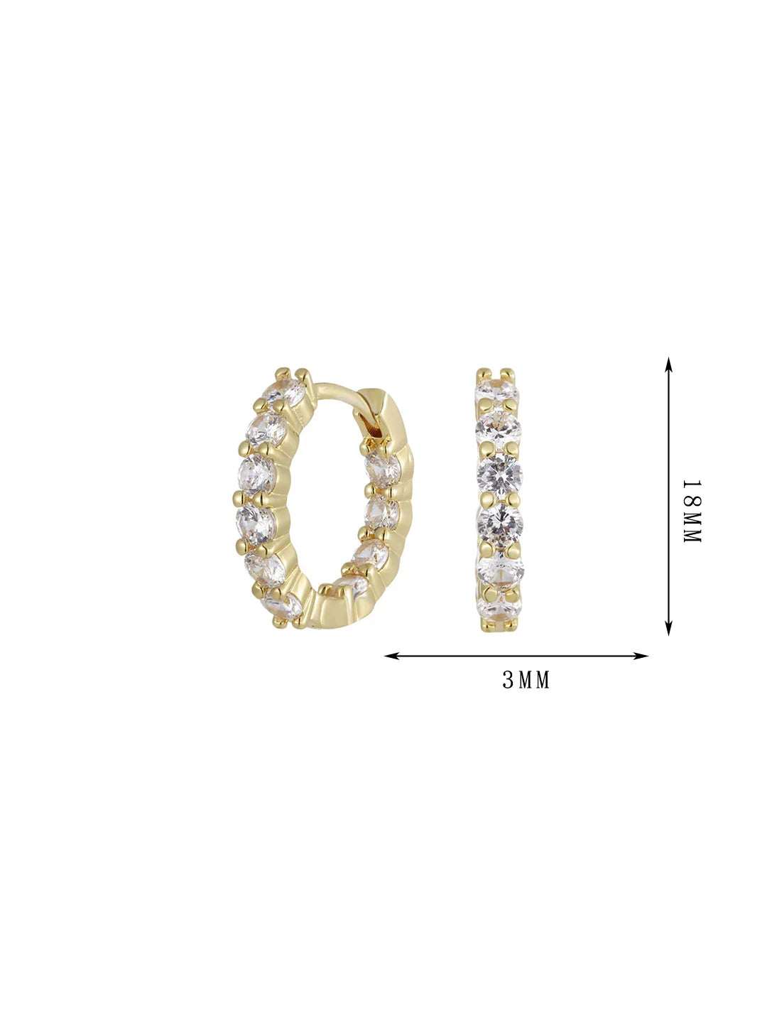 Earring jewelry zircon inlaid ring set 9 - Lyra