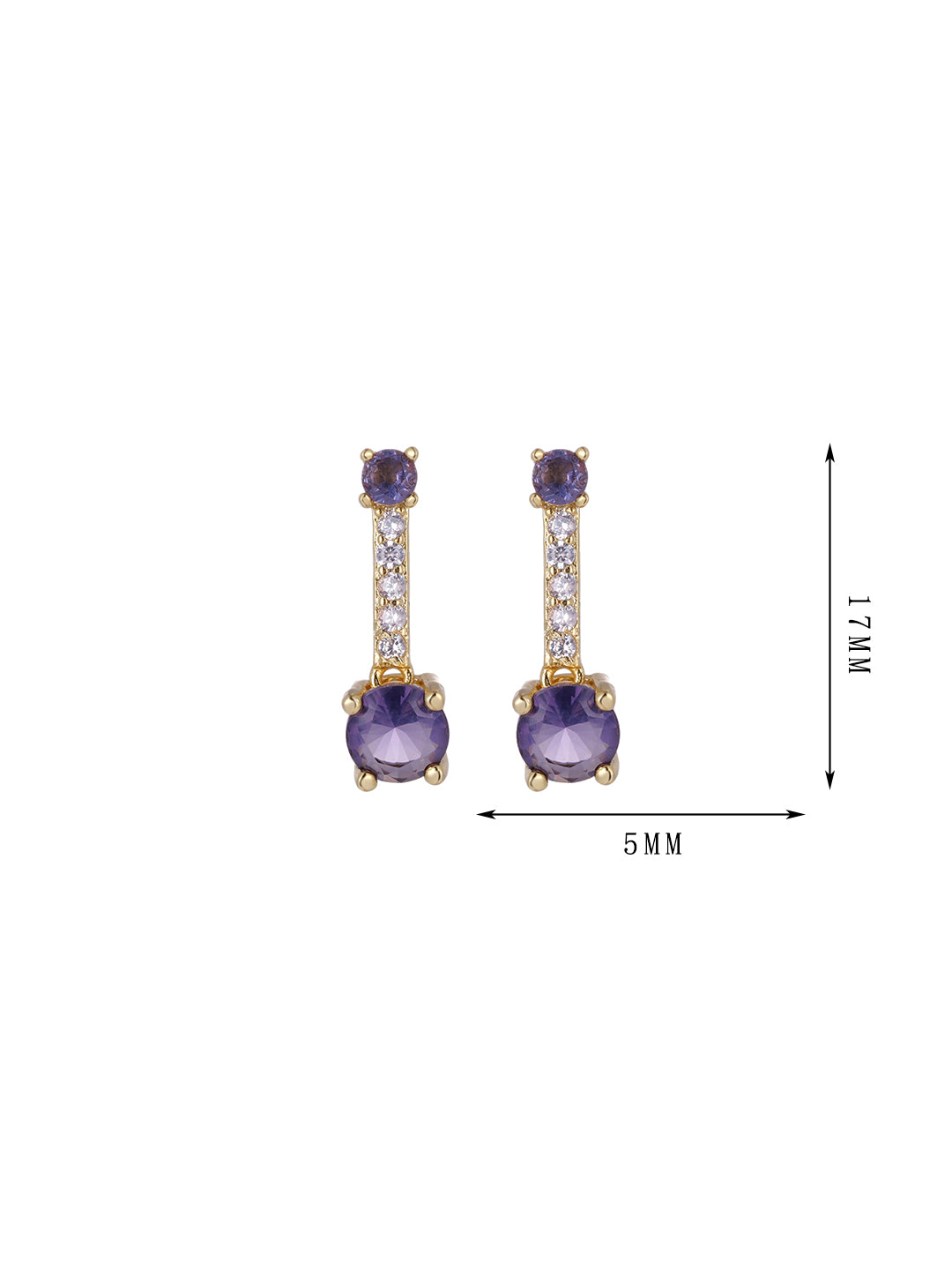 Rose red gemstone earrings, pendant earrings, high-end unique style - Lyra