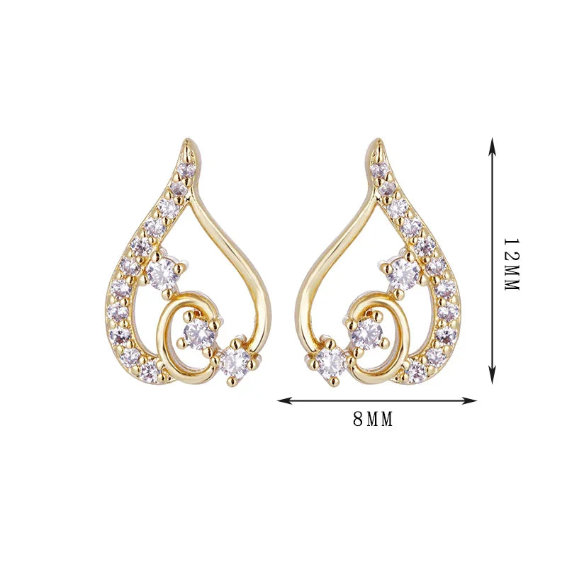 Water drop-shaped earrings inlaid with synthetic colored gemstones - Lyra