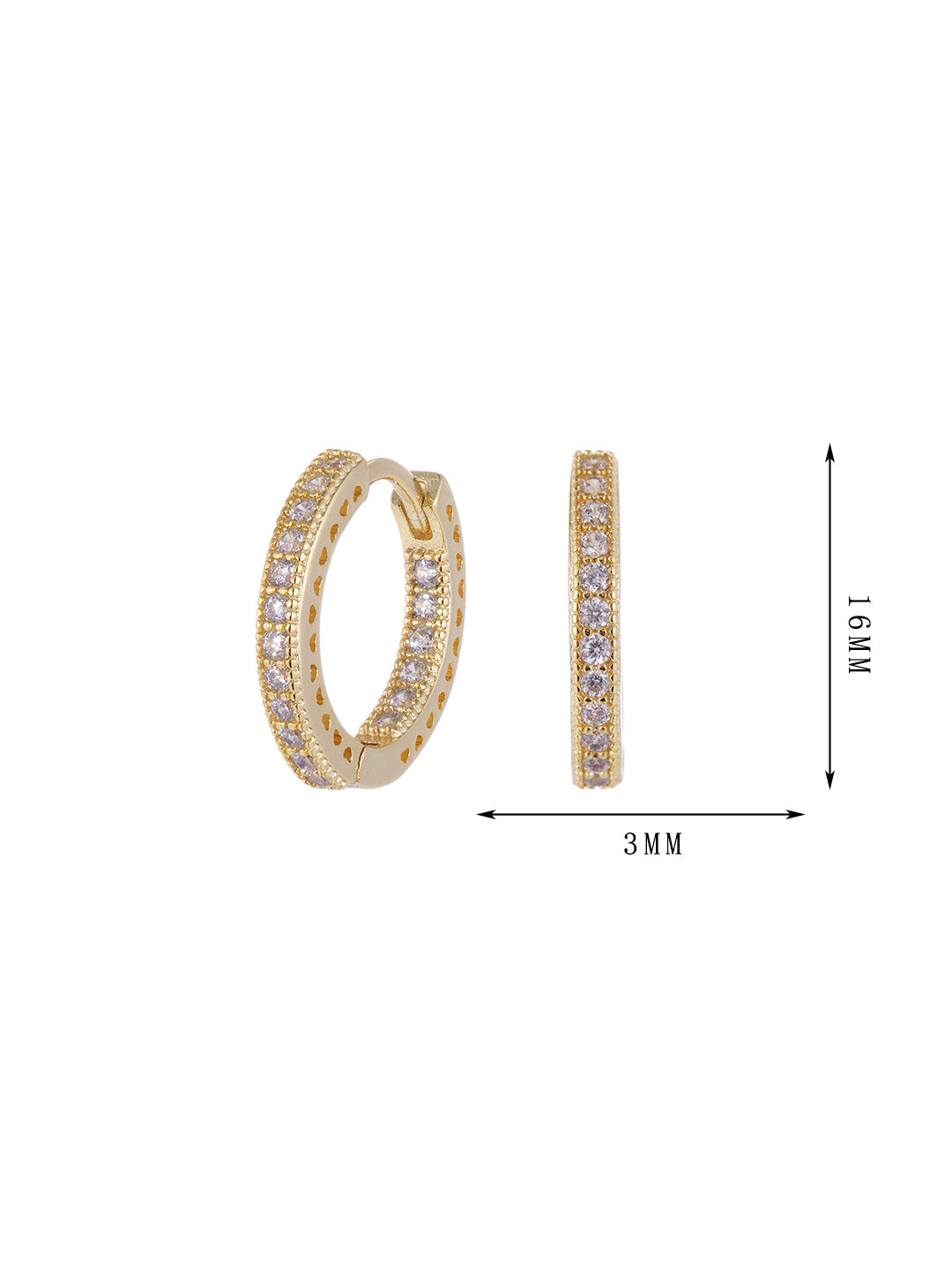 Round polished surface, inlaid with zircon earrings, fashionable and shining set 11 - Lyra