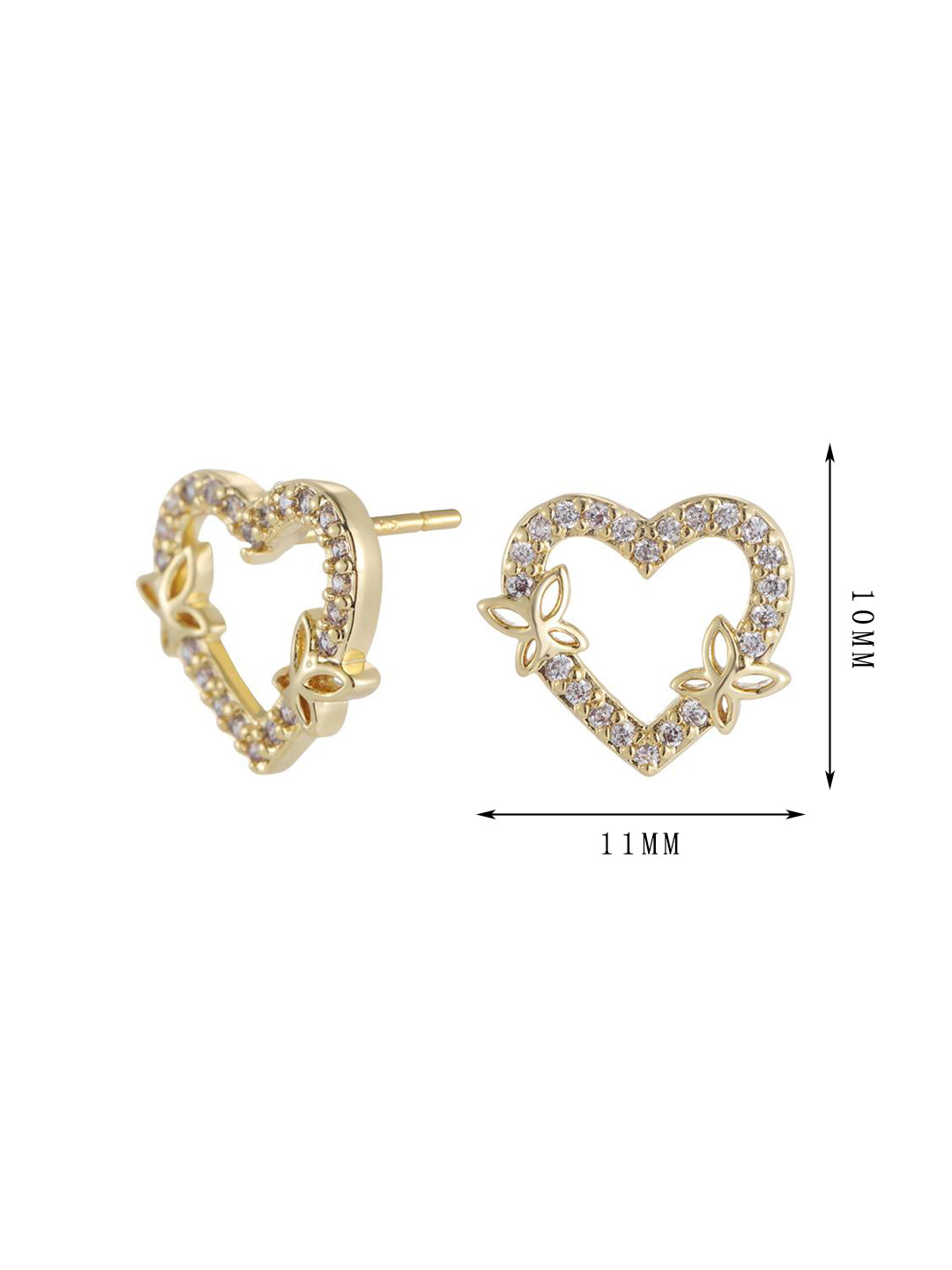 Love infinity symbol earrings, three different zircons, simple and versatile - Lyra