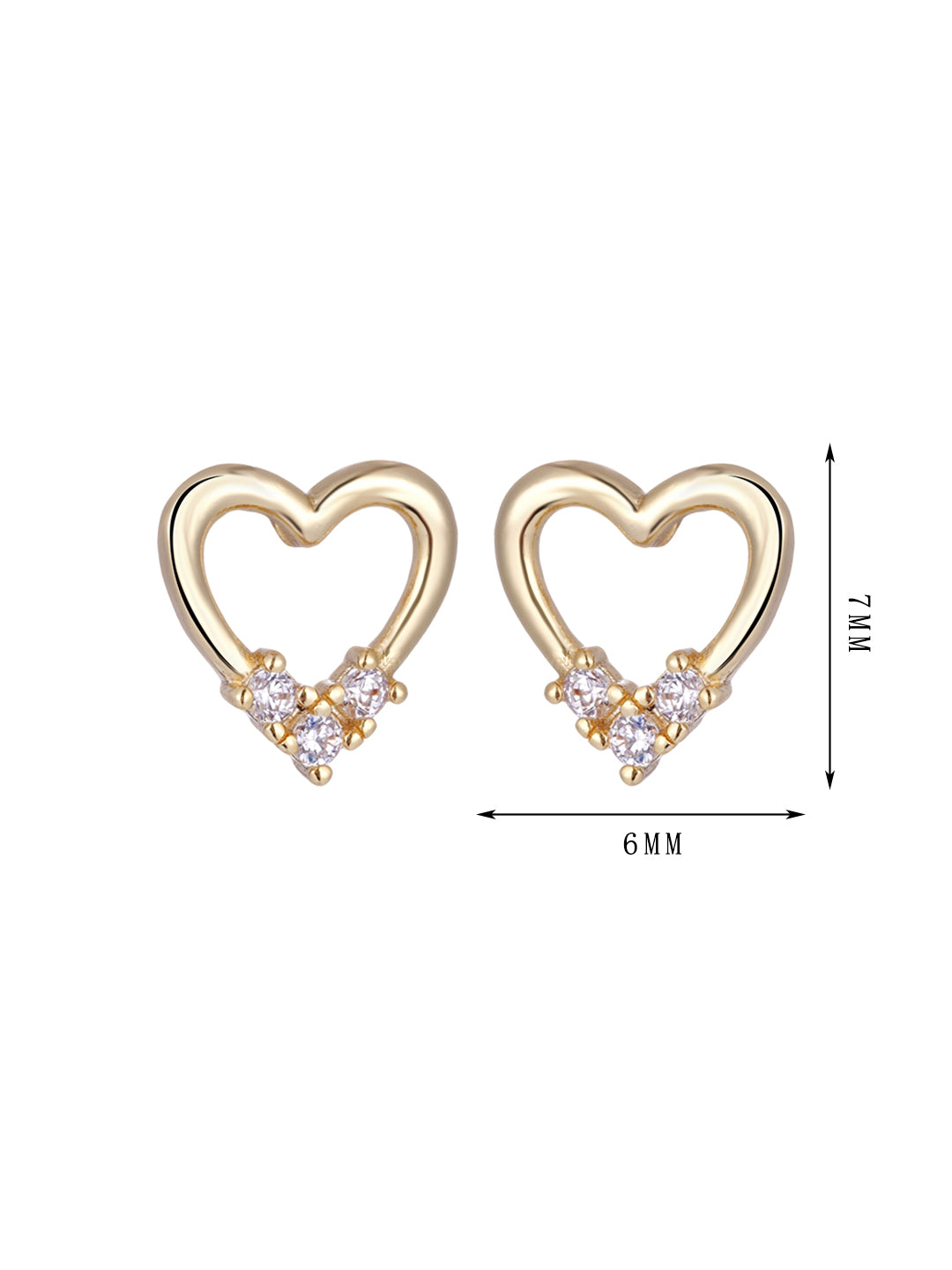 Heart design earrings, four hearts with different zircon combinations, simple and versatile, unique style set 10 - Lyra