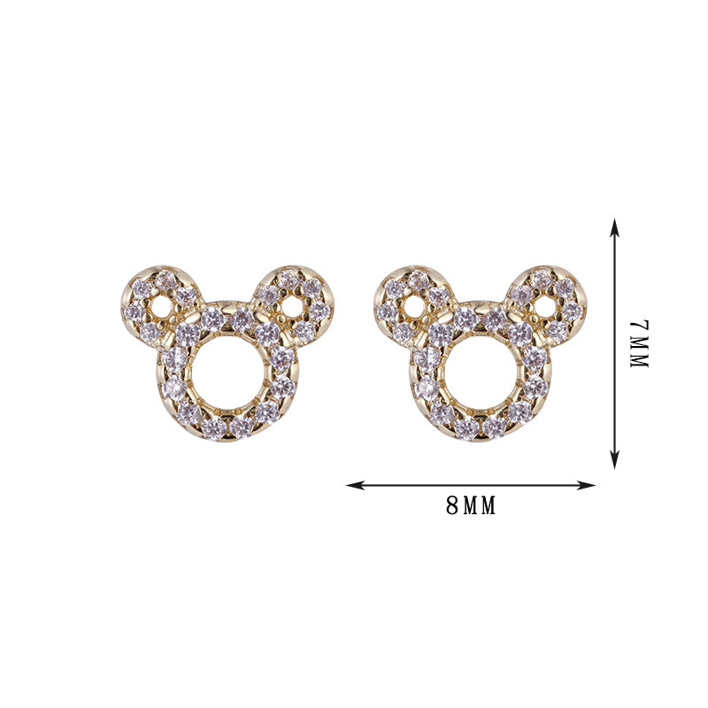 Butterfly, star, cat shape, sparkling zircon earrings - Lyra