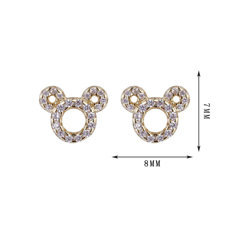 Butterfly, star, cat shape, sparkling zircon earrings - Lyra