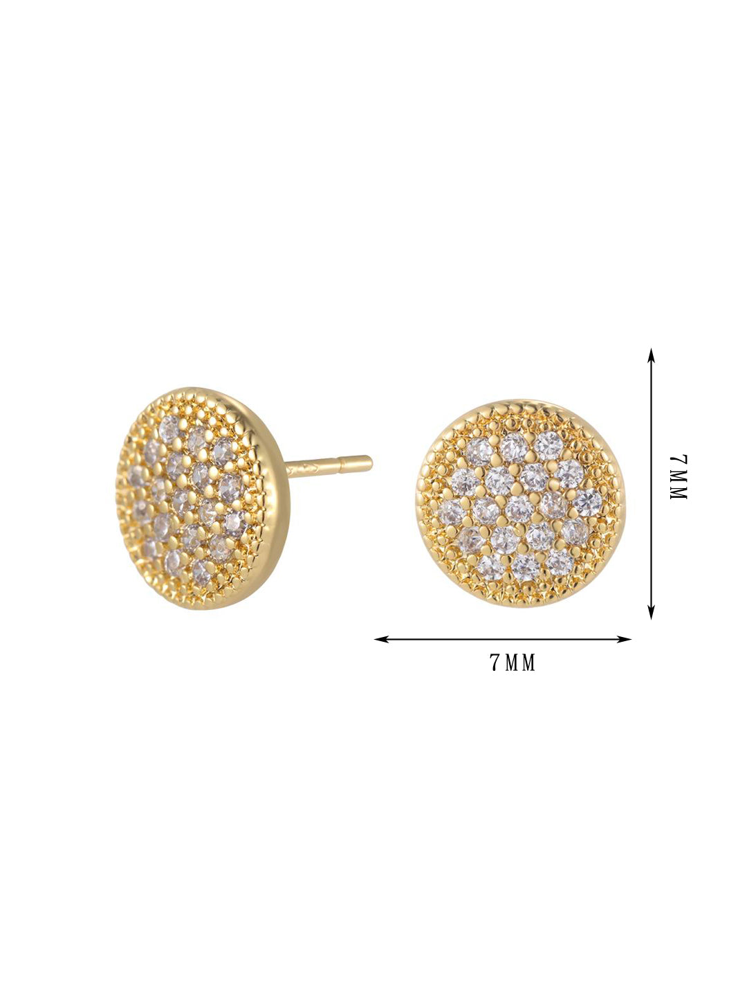 Square and round styles, shining zircon earrings, versatile and casual - Lyra