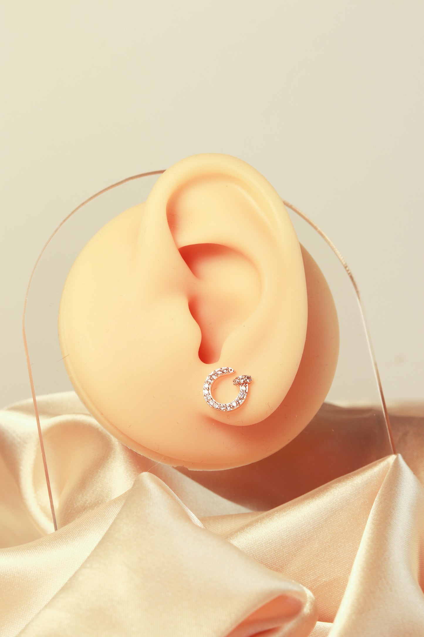 Snowflake hoop, long earrings, inlaid with zircon, fashionable and shining set - Lyra