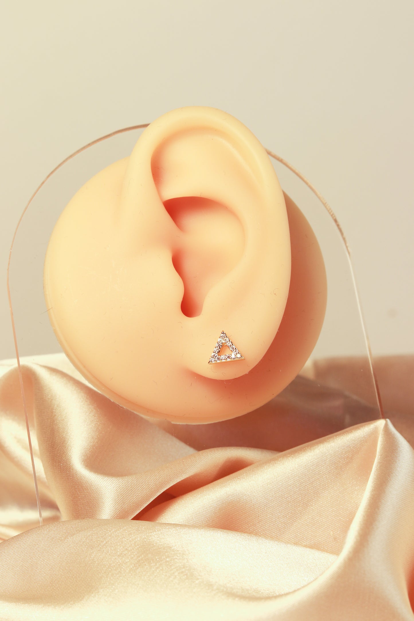 Triangle earrings, diamond earrings, three styles of fashionable earrings, order - Lyra