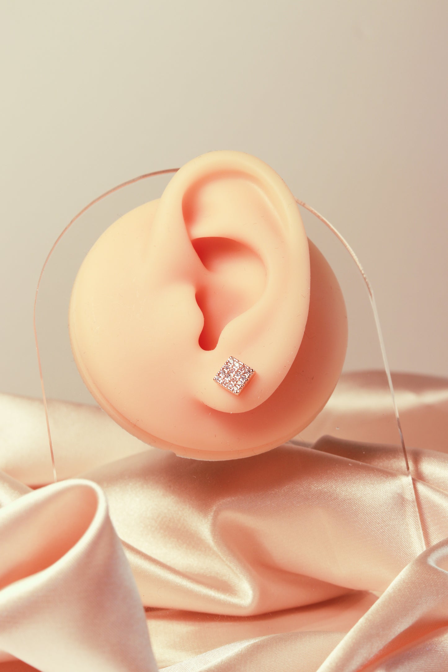 Square earrings, simple and versatile style, zircon, a must-have gift - Lyra
