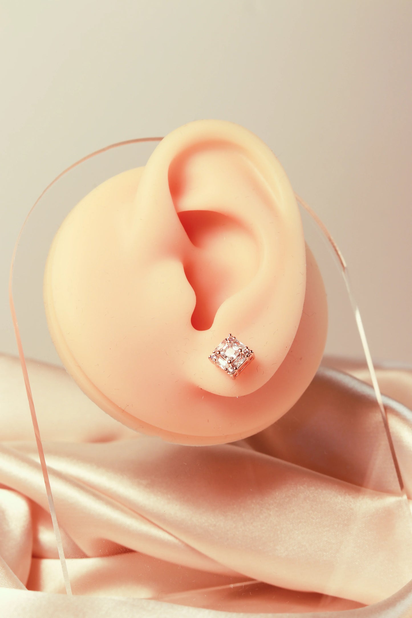 Square earrings, simple and versatile style, zircon, a must-have gift - Lyra