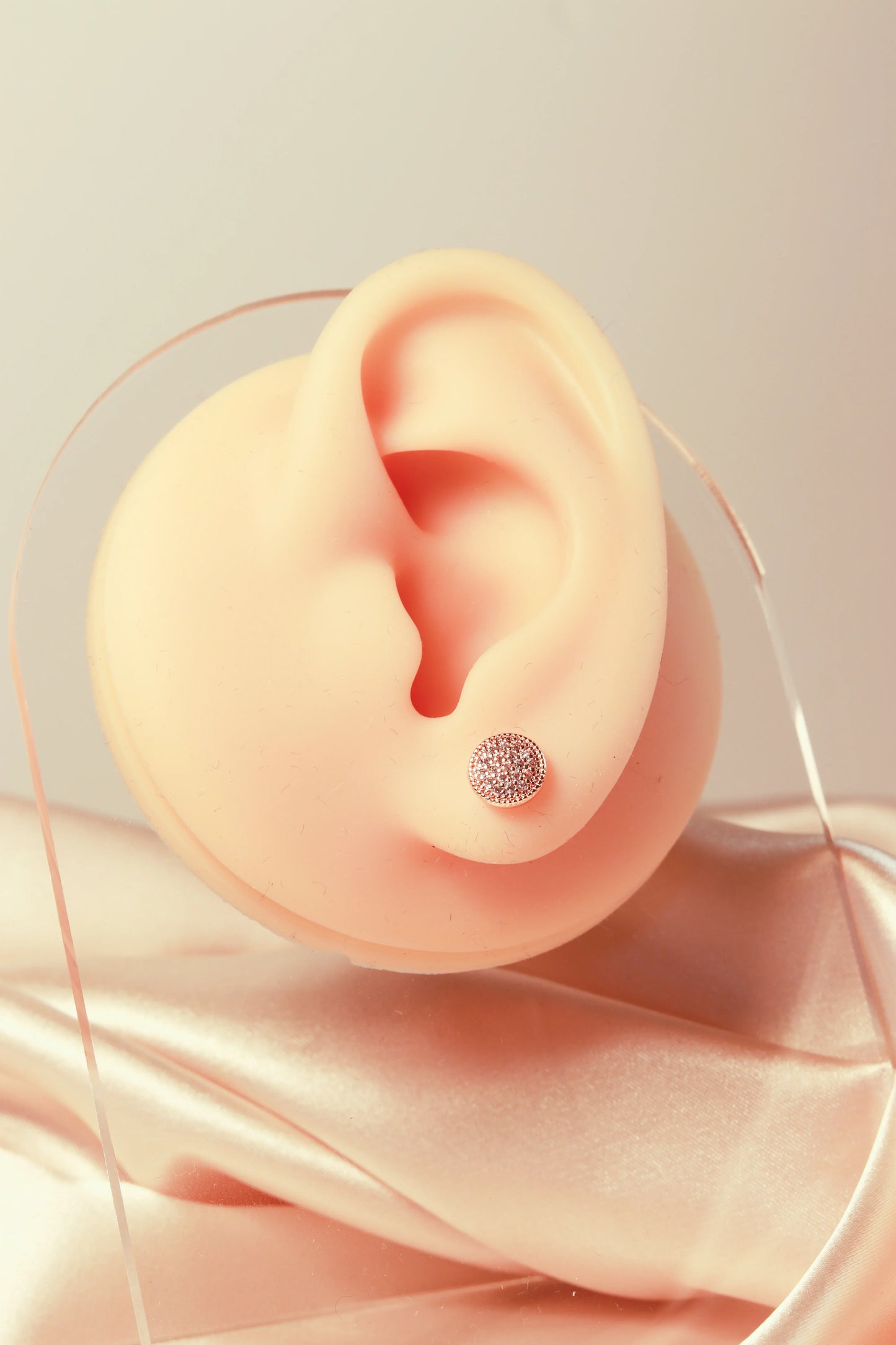 Square and round styles, shining zircon earrings, versatile and casual - Lyra