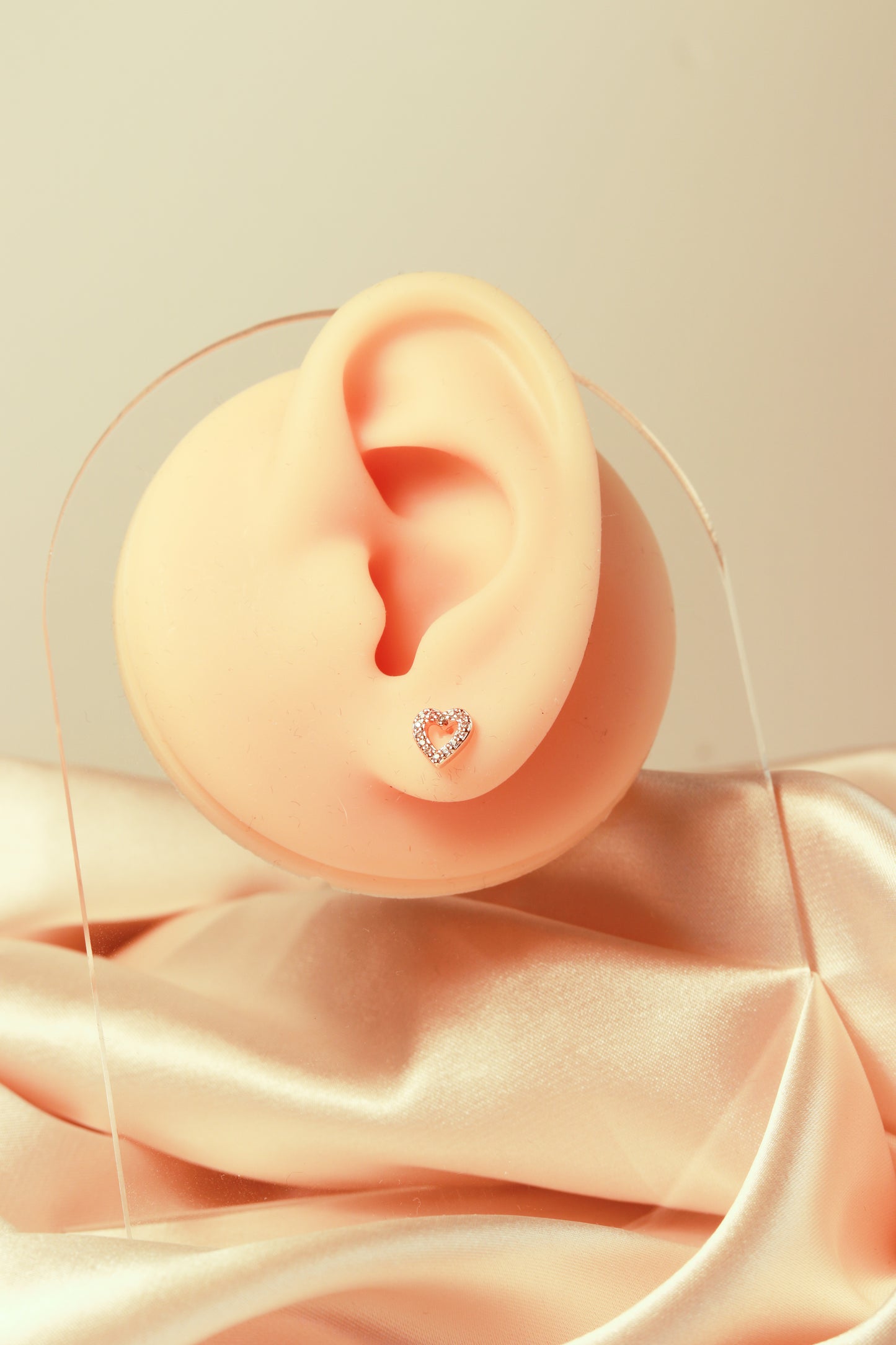 Heart design earrings, four hearts with different zircon combinations, simple and versatile, unique style set 10 - Lyra
