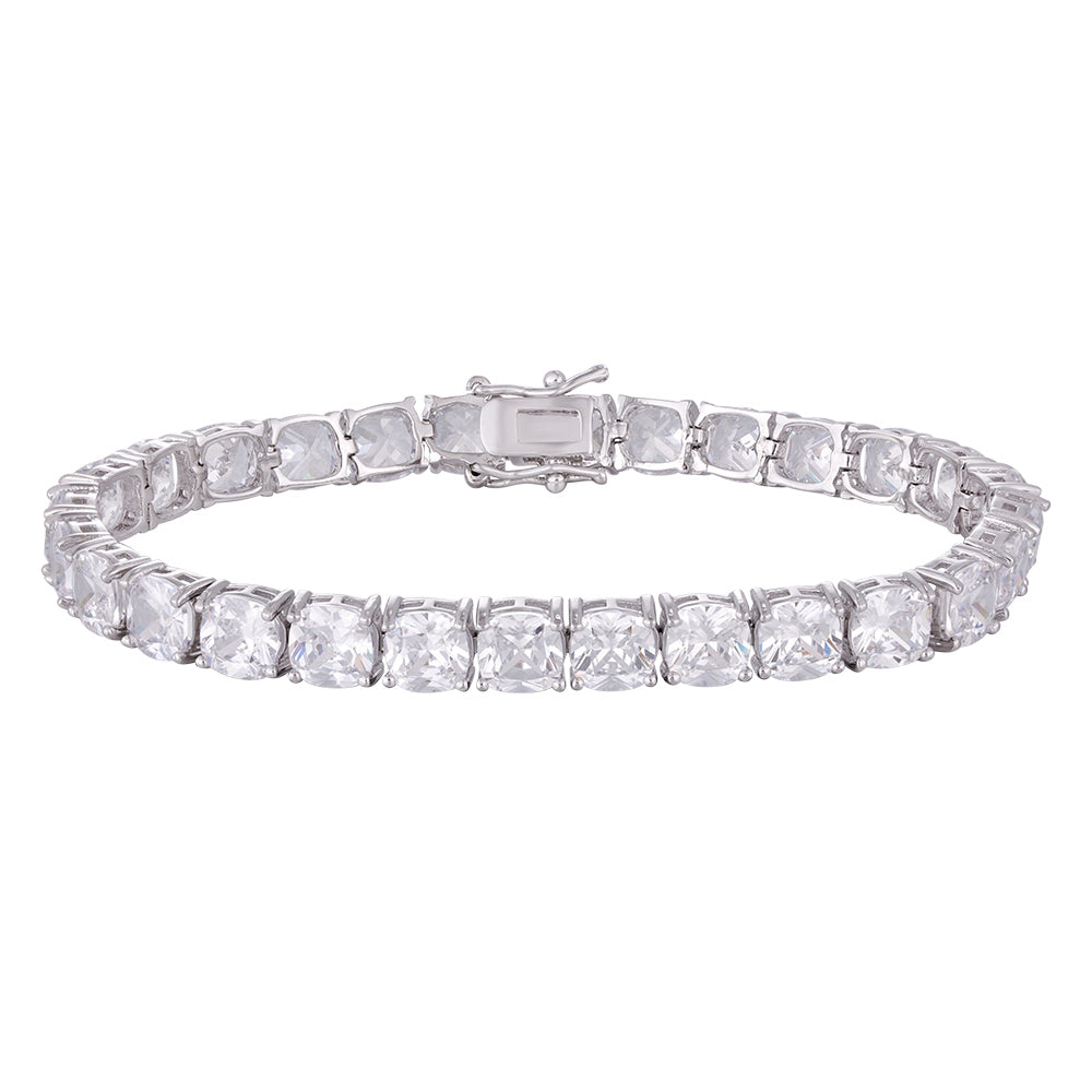 Wholesale copper plated 18k gold buckle bracelet, white zircon bracelet, gold and silver styles, versatile and exquisite - Lyra