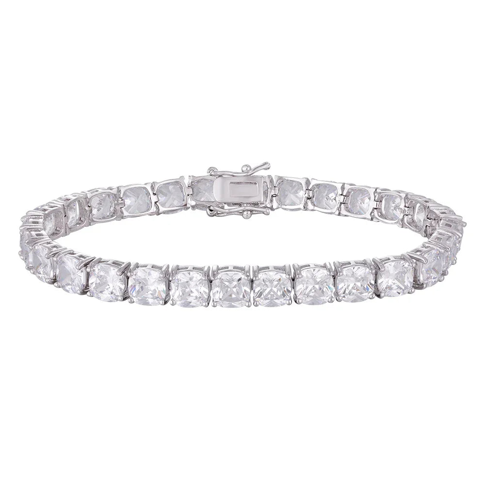 Wholesale copper plated 18k gold buckle bracelet, white zircon bracelet, gold and silver styles, versatile and exquisite - Lyra