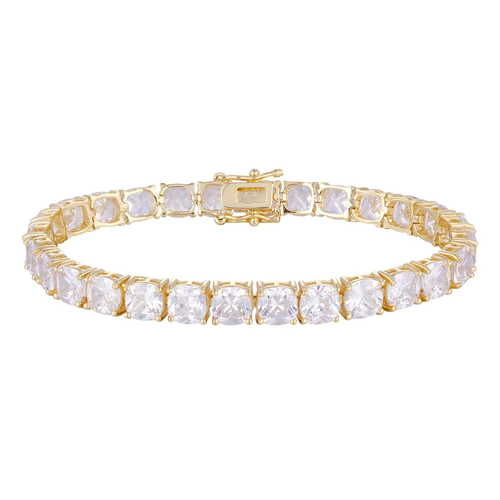 Wholesale copper plated 18k gold buckle bracelet, white zircon bracelet, gold and silver styles, versatile and exquisite - Lyra