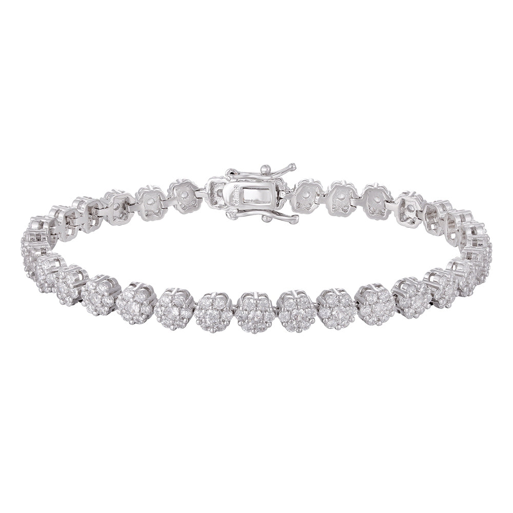 Wholesale copper plated 18k gold buckle bracelet, starry sky zircon bracelet, gold and silver styles, versatile and exquisite - Lyra