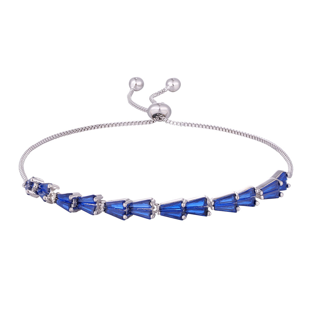 Wholesale 18K gold zircon bracelet, four colors of zircon, adjustable design, unique and versatile, women's gift - Lyra