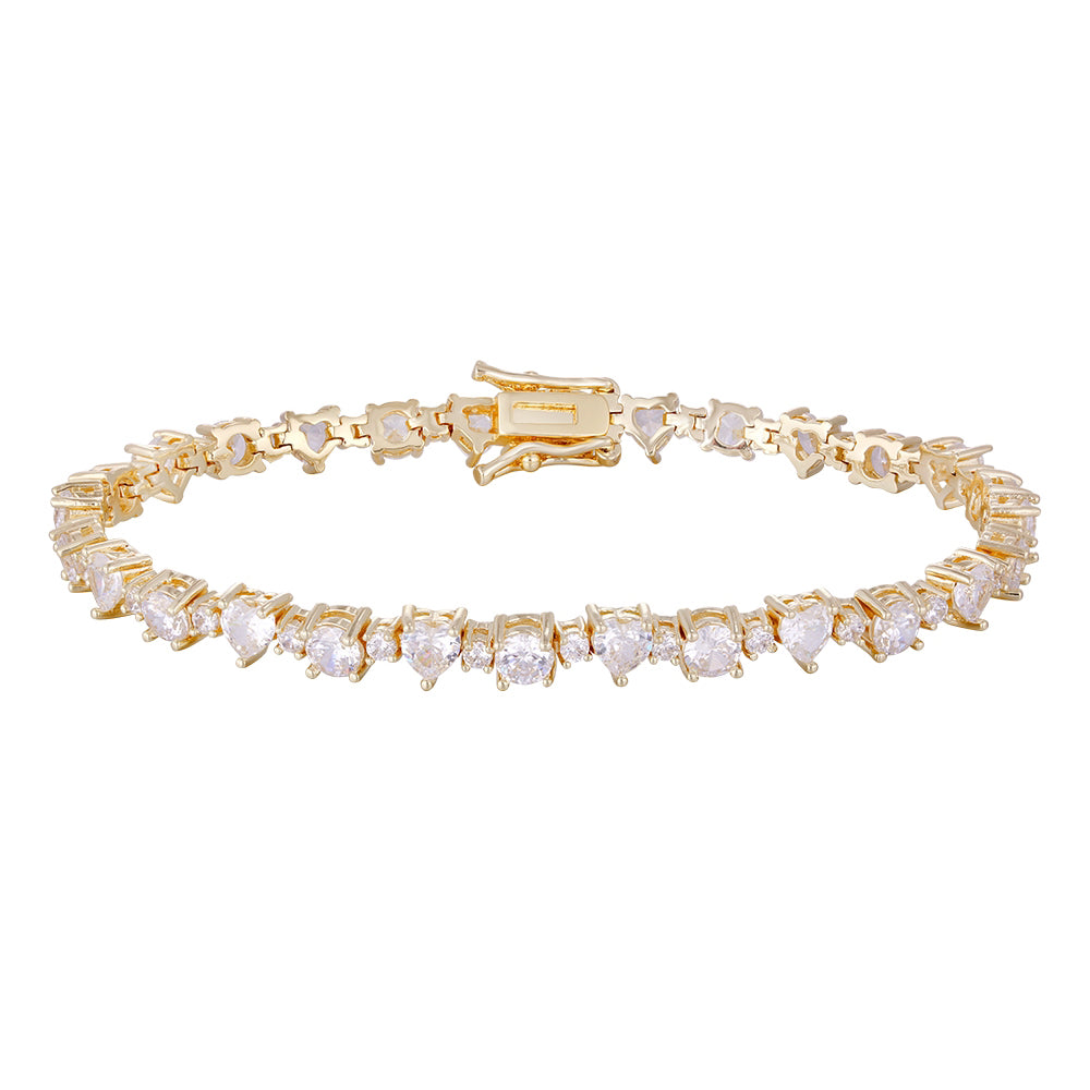Wholesale 18K gold zircon bracelet, inlaid with blue zircon, adjustable design, original and versatile, women's gift - Lyra