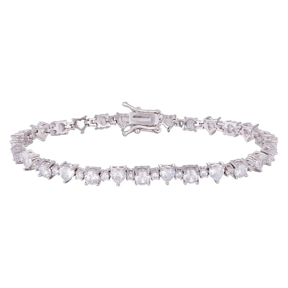 Wholesale 18K gold zircon bracelet, inlaid with blue zircon, adjustable design, women's gift - Lyra