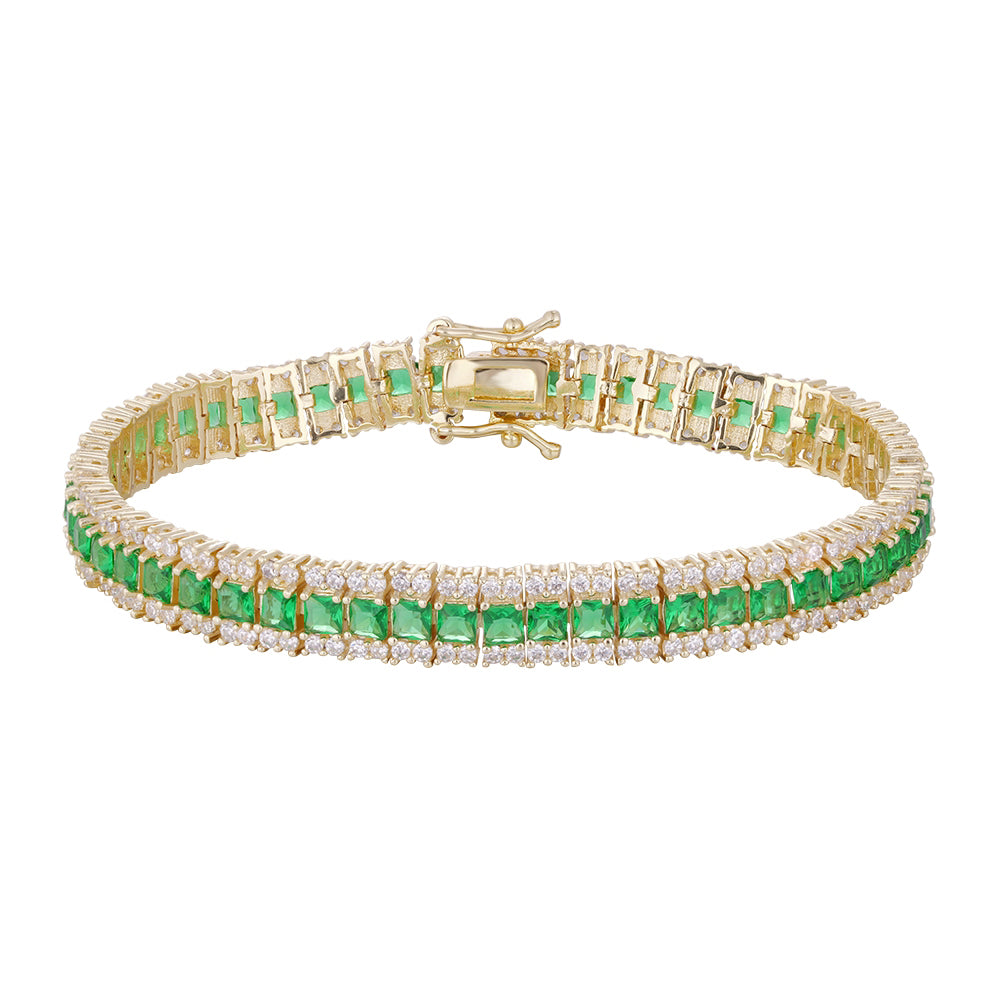 Wholesale 18K gold zircon bracelet, five colors, buckle design unique all-match style, women's gift - Lyra