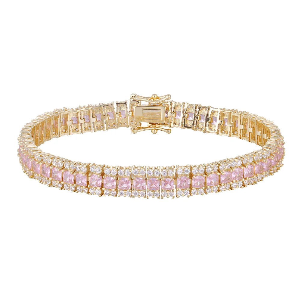 Wholesale 18K gold zircon bracelet,buckle design unique all-match style, women's gift - Lyra