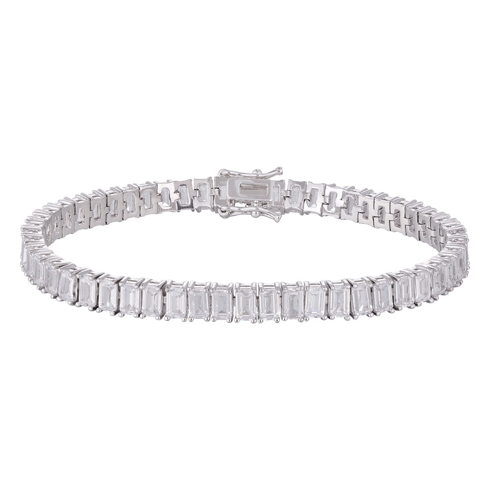 Wholesale 18K gold zircon bracelet, single layer white zircon, three layers white and pink color matching, buckle design unique all-match style, women's gift - Lyra