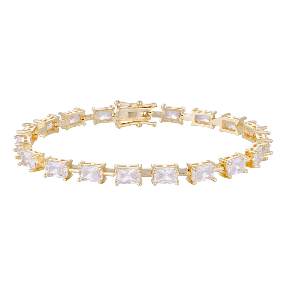 Wholesale 18K gold zircon bracelet, four-leaf clover style, buckle design unique all-match style, women's gift - Lyra