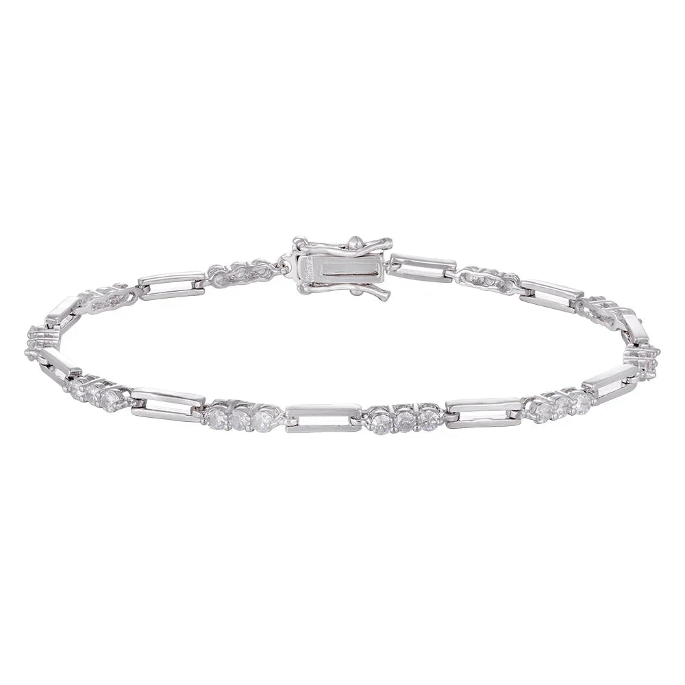 Three-layer copper-plated zircon bracelet, wholesale purchase, not easy to fade and allergic. - Lyra