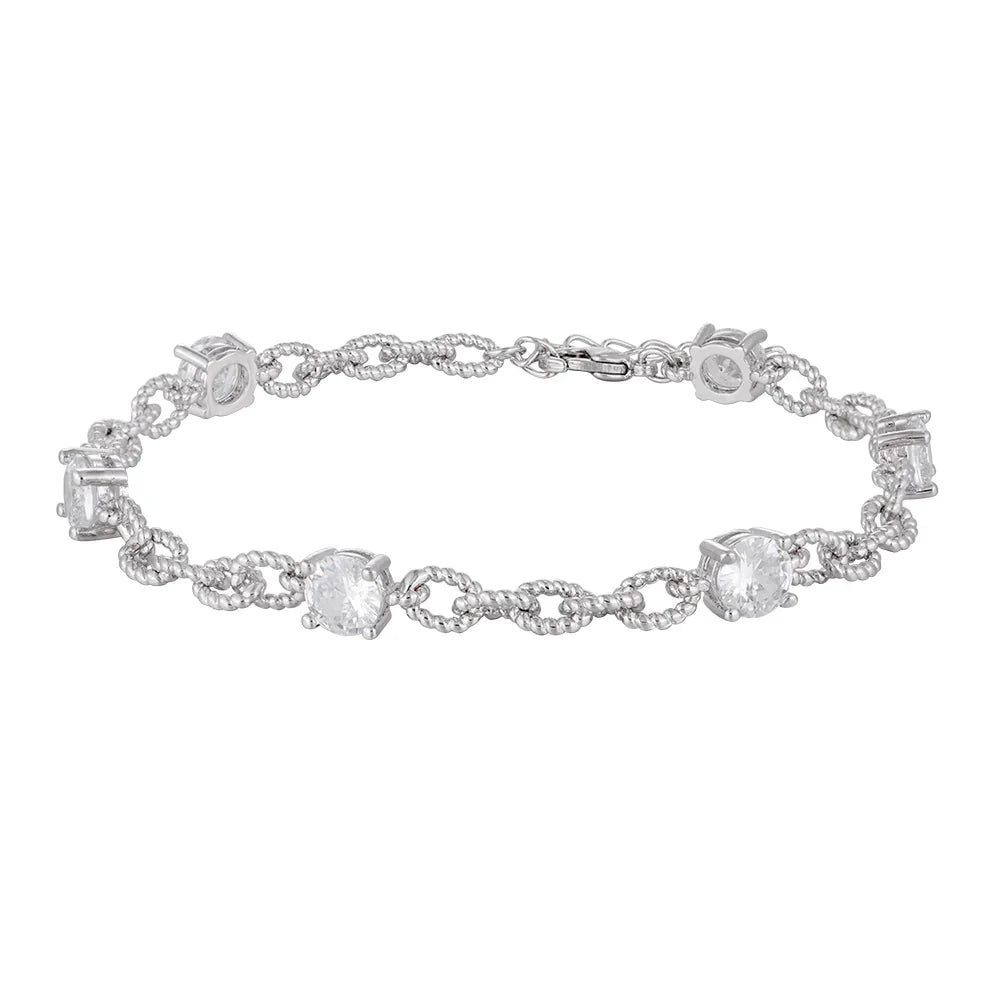 Three-layer copper-plated zircon square bracelet, wholesale purchase, not easy to fade and allergic. - Lyra
