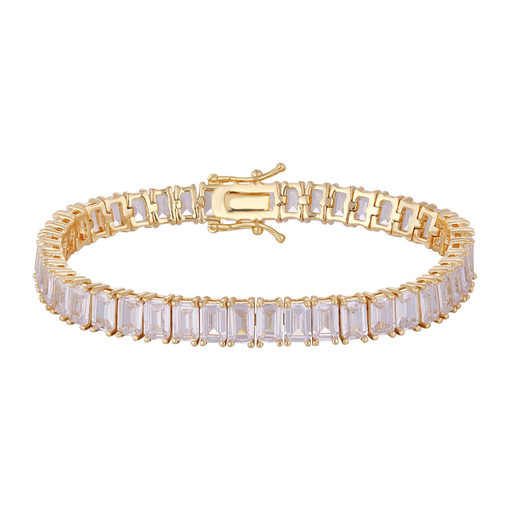 Wholesale copper plated 14k gold lobster clasp bracelet, zircon bracelet - Lyra