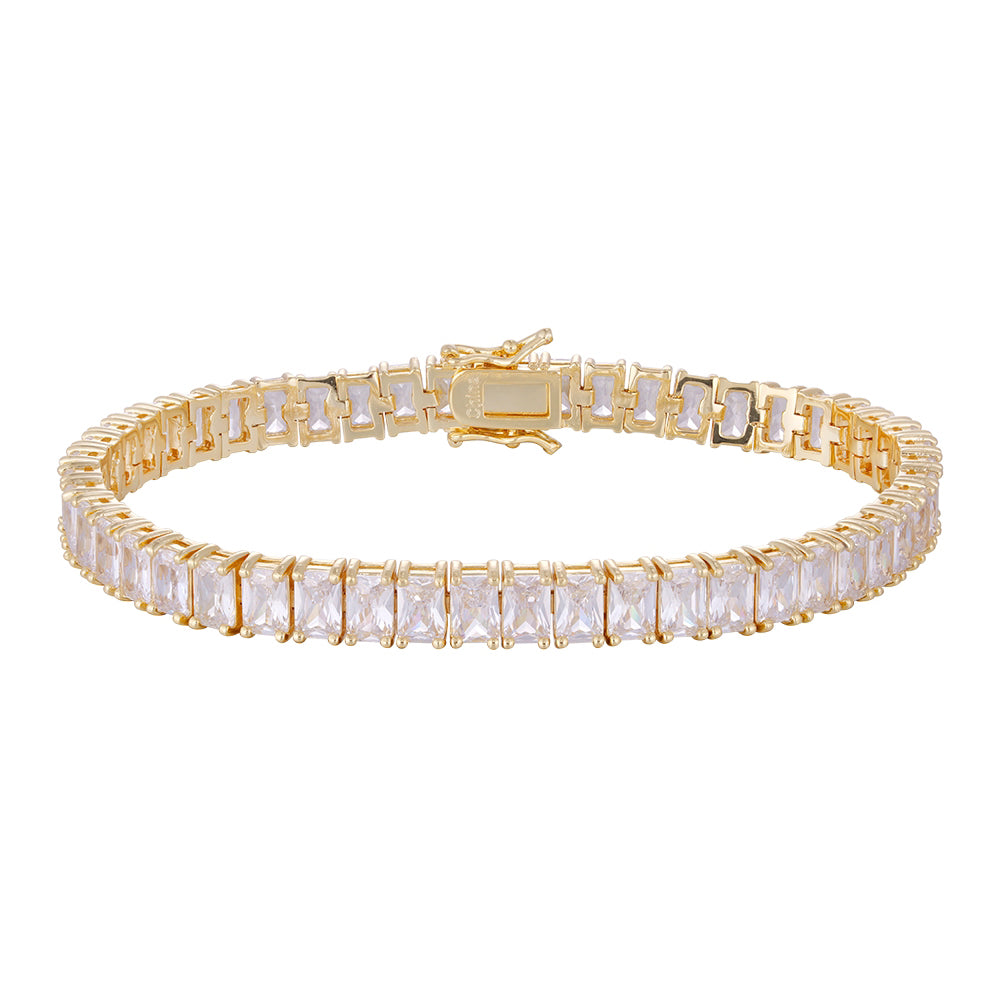 Wholesale copper plated 14k gold three-layer bracelet, zircon bracelet, women's gift - Lyra