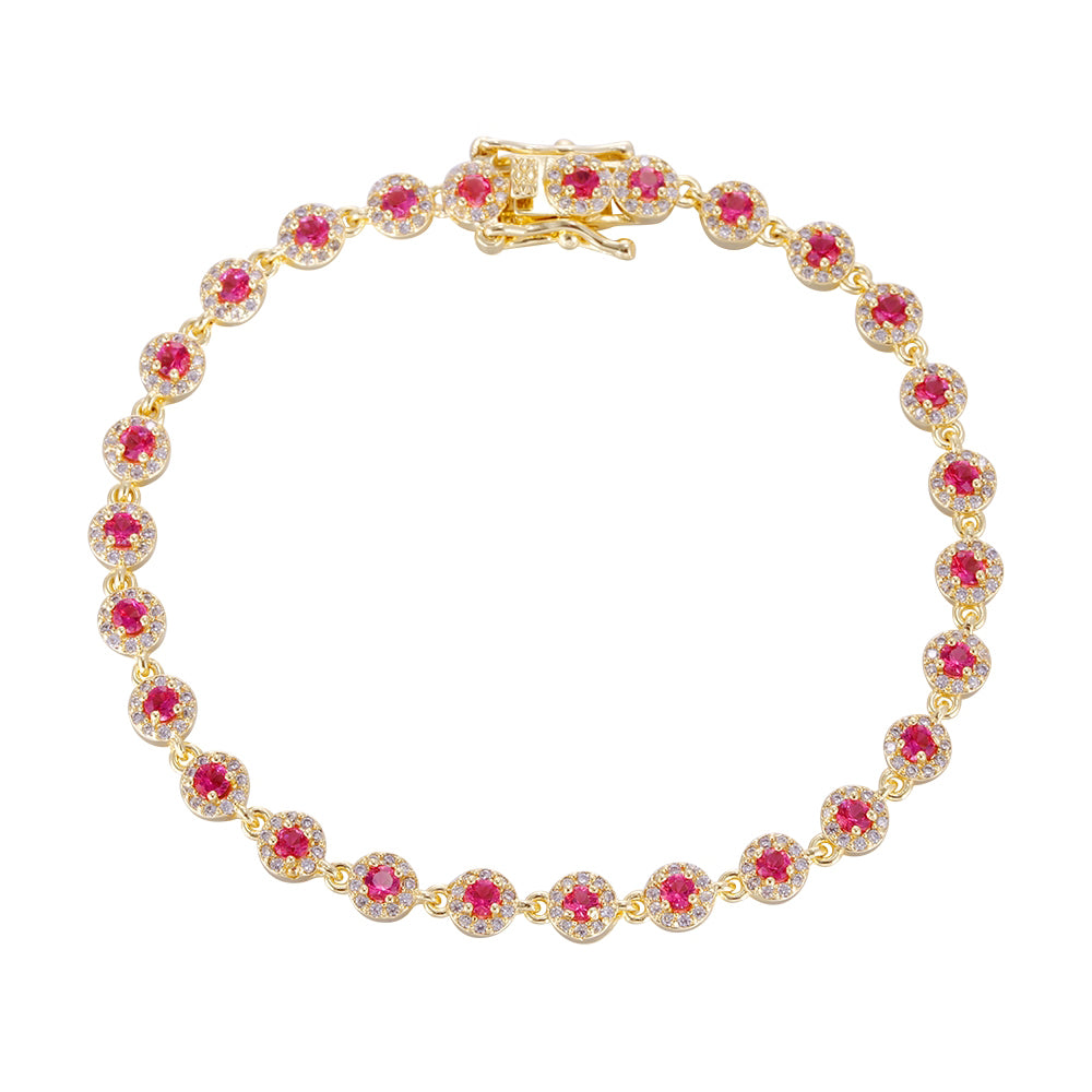 Wholesale 18k zircon bracelet, hand-made micro-inlaid natural zircon, buckle design for easy wearing, women's gift - Lyra